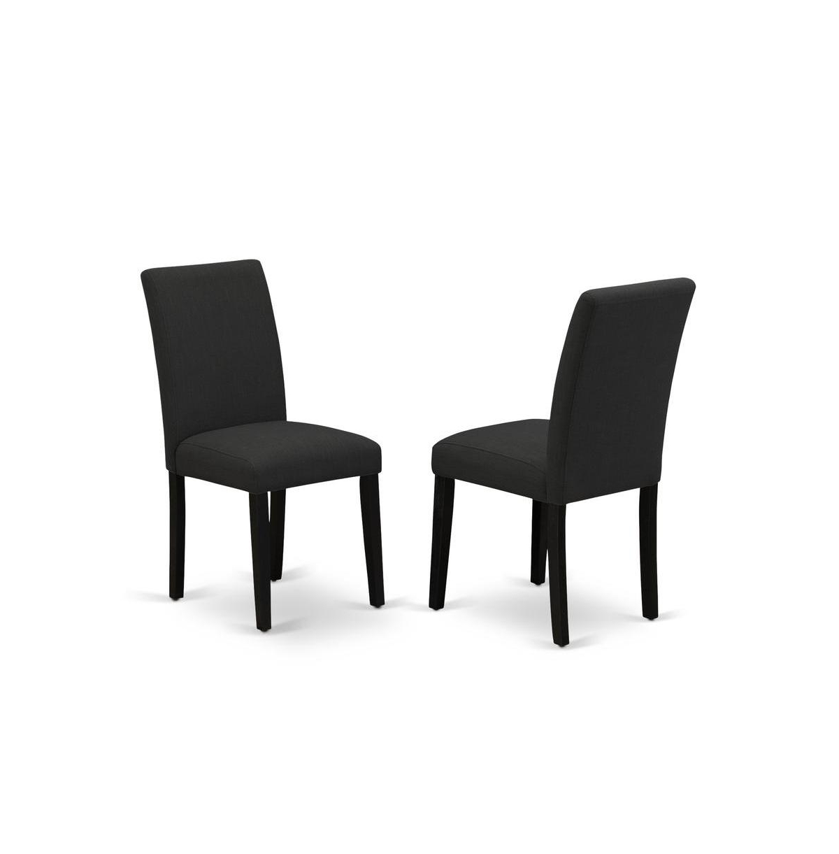 East West Furniture 5-Pc dining room table set Includes 4 Kitchen Chairs with Upholstered Seat and High Back and a Rectangular Dining Table