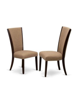 3-Pc Rubberwood Light Sable Linen Upholstery Button-Tufted Back Drop-Leaf Round Table Dining Set