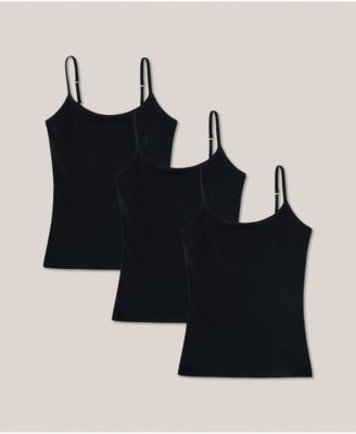 Women's Organic Cotton Everyday Shelf Bra Camisole 3-Pack