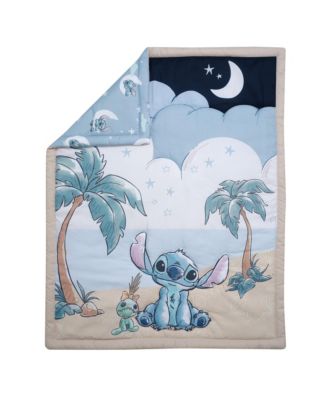 Baby Disney Stitch 3-Piece Blue Nursery Crib Bedding Set