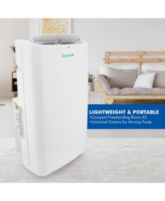Portable Compact Home Cooling Unit with Built-in Dehumidifier and Fan Modes Window Mount Kit Air Conditioner 14000 BTU