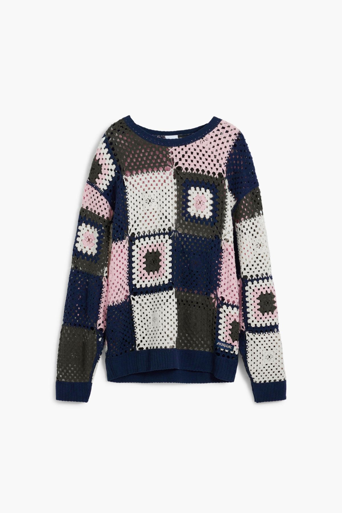 Мужская вязаная толстовка с заплатками