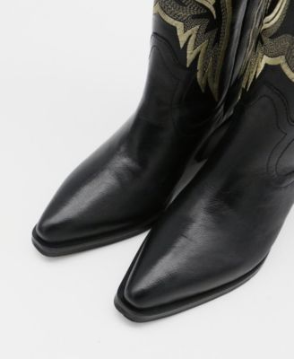 Dramen Leather Western Cowboy Boots