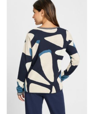 Modern Graphic Embellished Sweater
