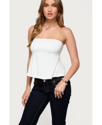 Women's Beaux Strapless Babydoll Top