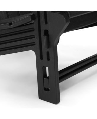 Outdoor Patio HDPE Plastic Adirondack Chair with Cup Holder