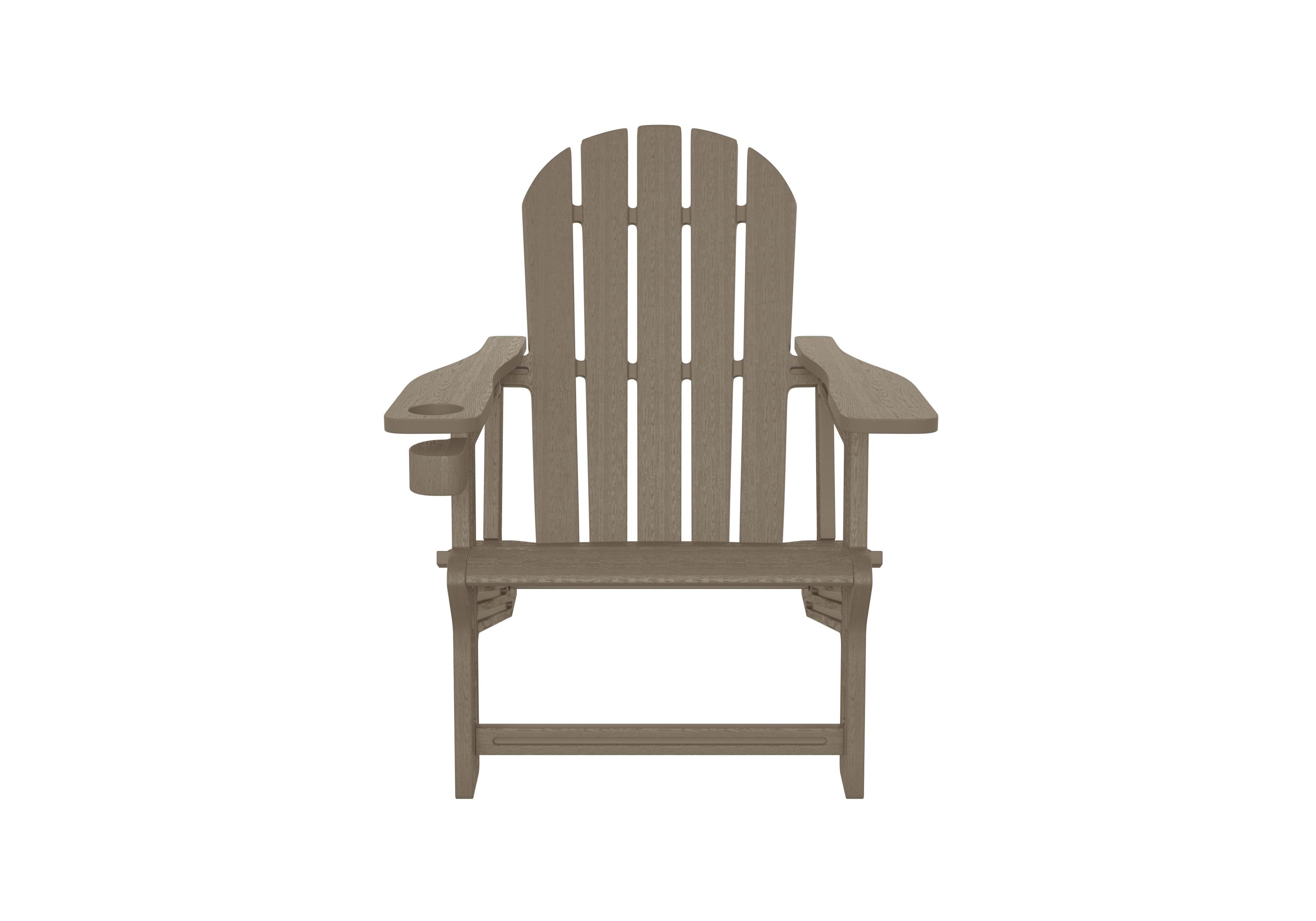 WestinTrends Tool-Free Assembly Outdoor Patio Hdpe Plastic Adirondack Chair with Cup Holder
