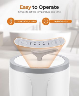 20L Electric Towel Warmer with 3 Heat Settings and Safety Timer