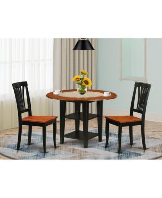 Dining Room Set Black & Cherry
