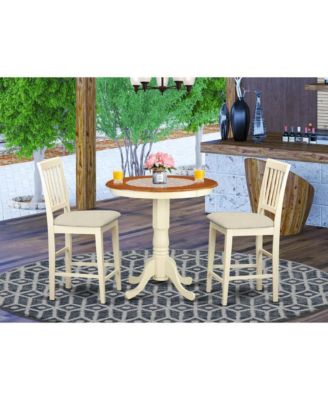 3 Pcpub Table set - high top Table and 2 dinette Chairs