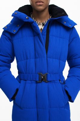 Women's Long padded coat with belt