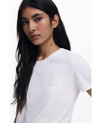 Women's "D" strass T-shirt