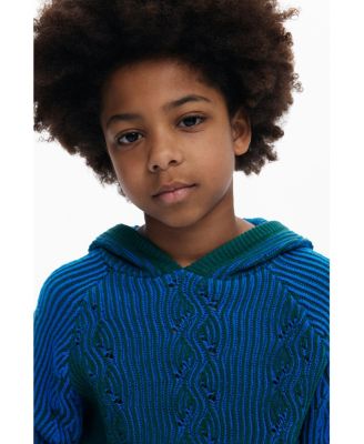 Boys's Blue hooded sweater