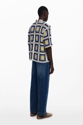 Men's Crochet short-sleeve shirt