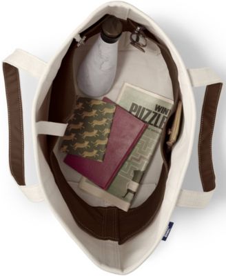 Large 5 Pocket Open Top Canvas Tote Bag