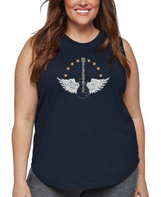 Plus Size Country Female Singers Word Art Tank Top