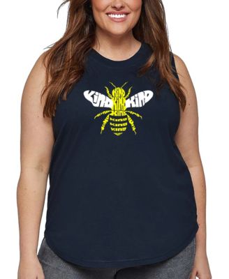 Plus Size Bee Kind Word Art Tank Top
