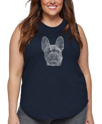 Plus Size French Bulldog Word Art Tank Top
