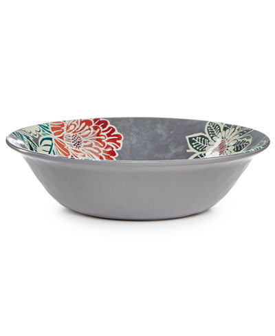Home Design Studio Floral Melamine Dinnerware Collection Cereal Bowl, Only at Macy's