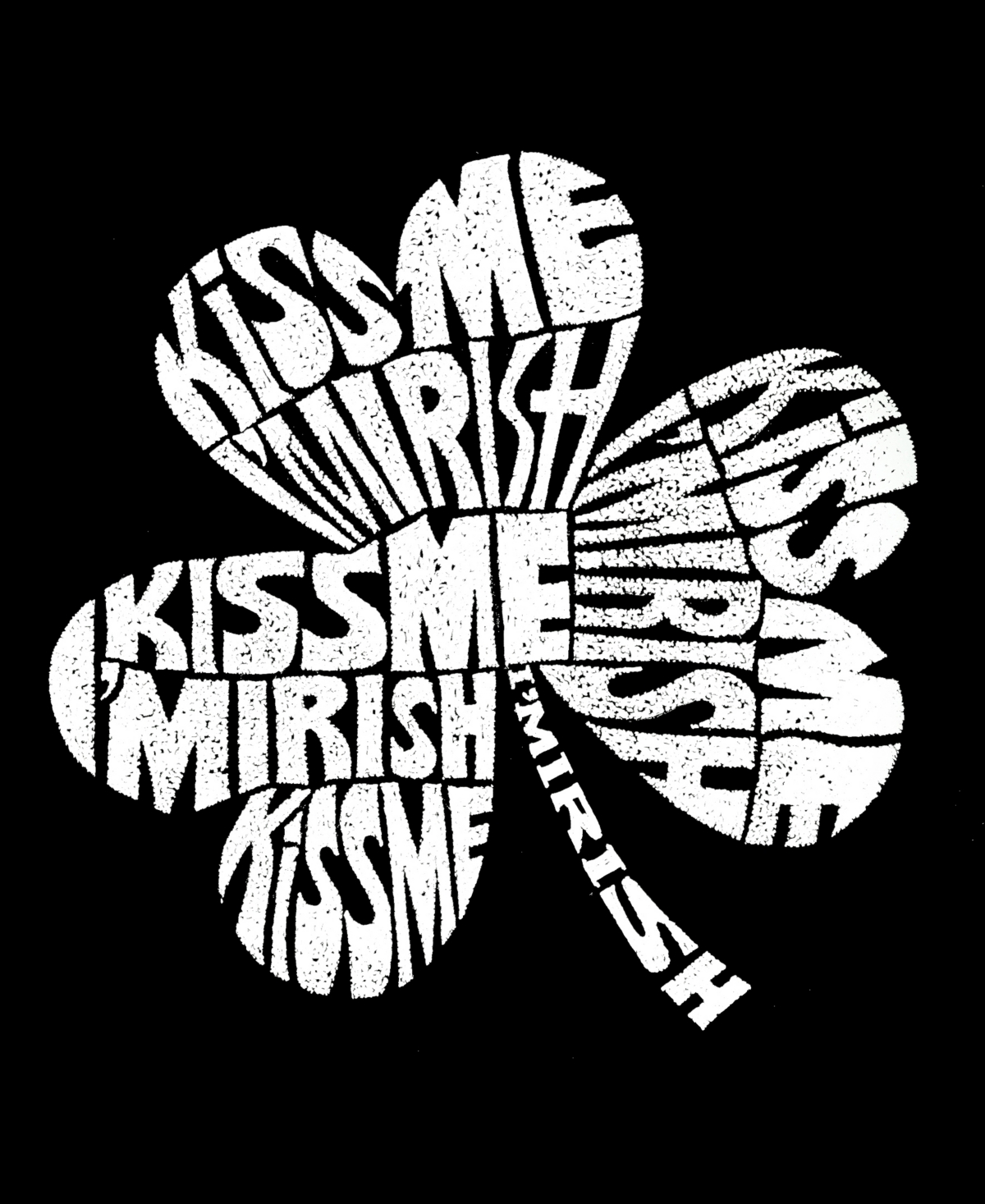 La Pop Art Plus Size Kiss Me I'm Irish Word Art Tank Top In Black