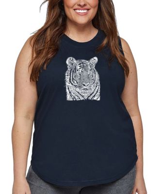 Plus Size Big Cats Word Art Tank Top