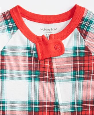 Baby Merry Plaid Cotton Coverall, Macy's Exclusive