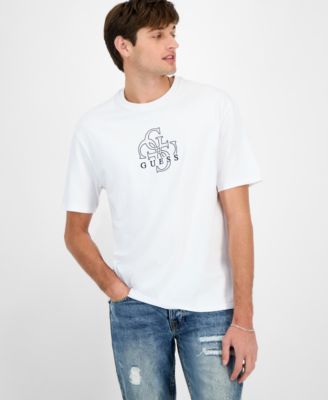 GUESS - Men's Quattro G Relaxed Fit Short Sleeve Crewneck Graphic T-Shirt