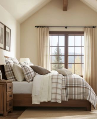 Spencer Plaid Flannel 3-Pc. Duvet Cover Set, King