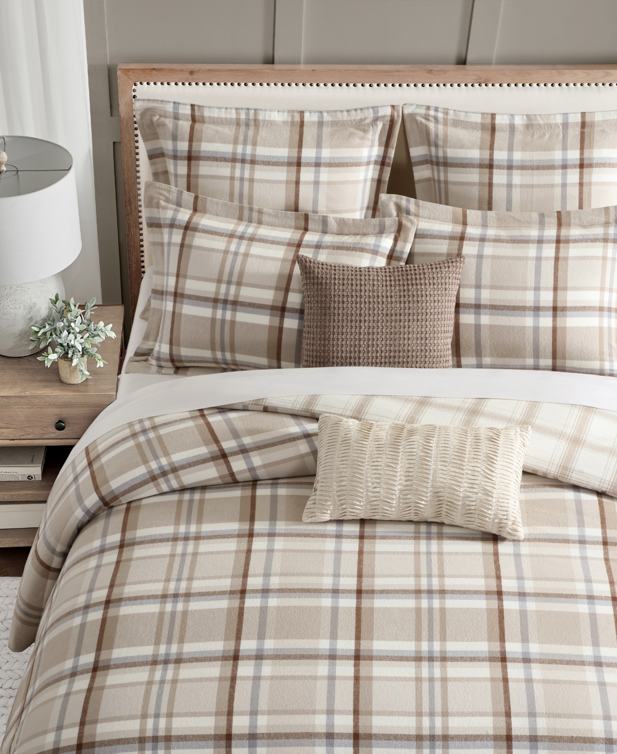Levtex Spencer Plaid Flannel 3-pc. Duvet Cover Set, King In Multi