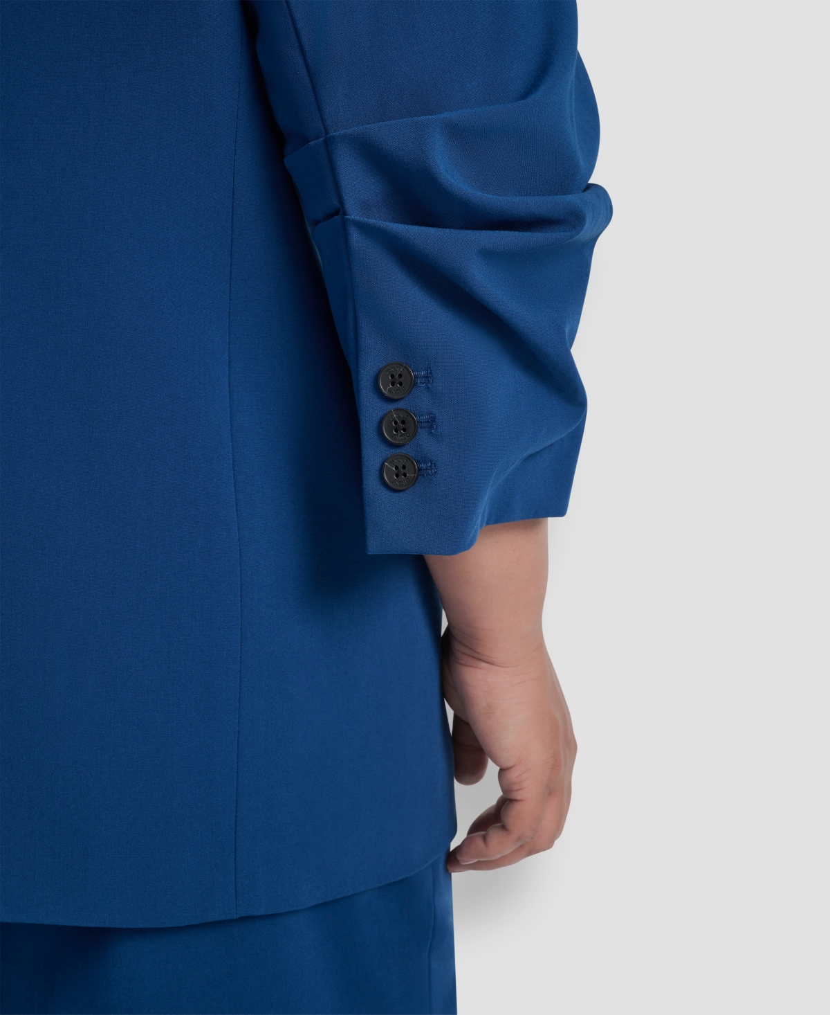 Dkny Plus Size Notch Collar Jacket In Blue