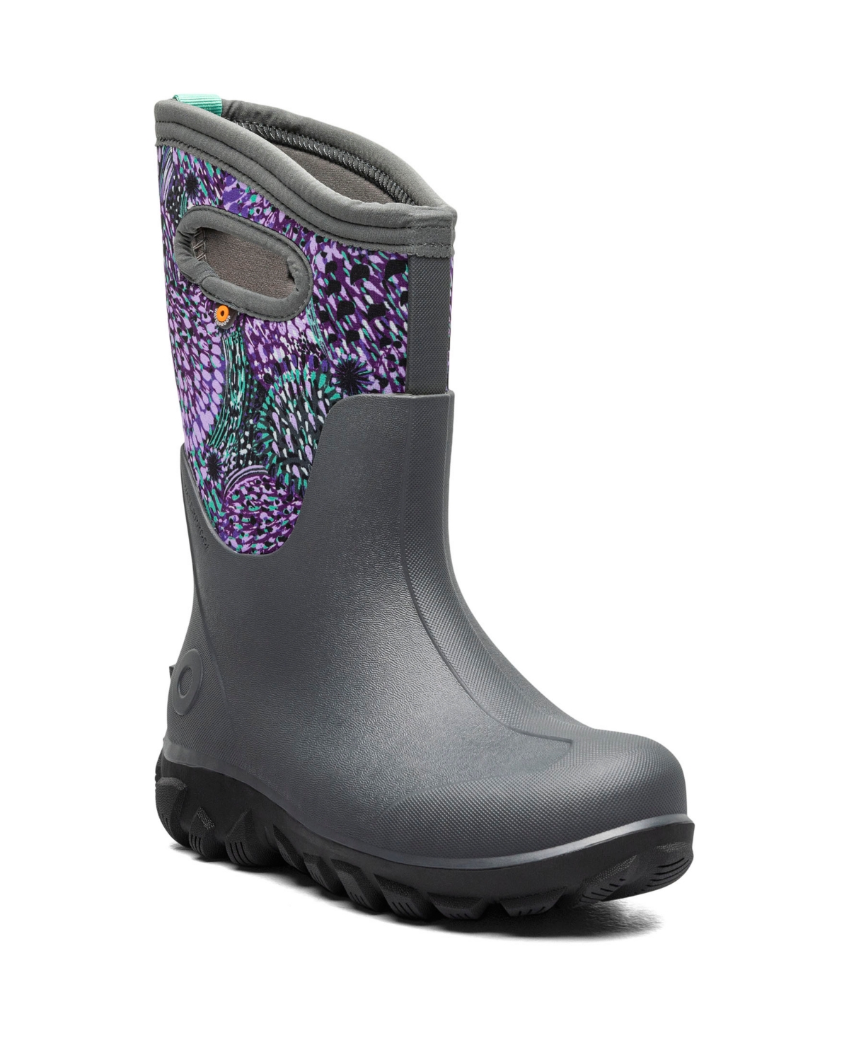 Bogs Little and Big Kids Classic Seamless Rain Boots - Dark Gray Multi