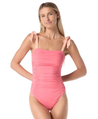 Kate Spade - Women's Square-Neck Shirred One-Piece Swimsuit