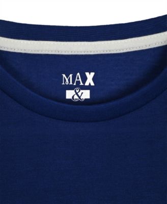 Boys' 6-18 Solid Top and Plaid Jogger Pants, 2-Piece Set