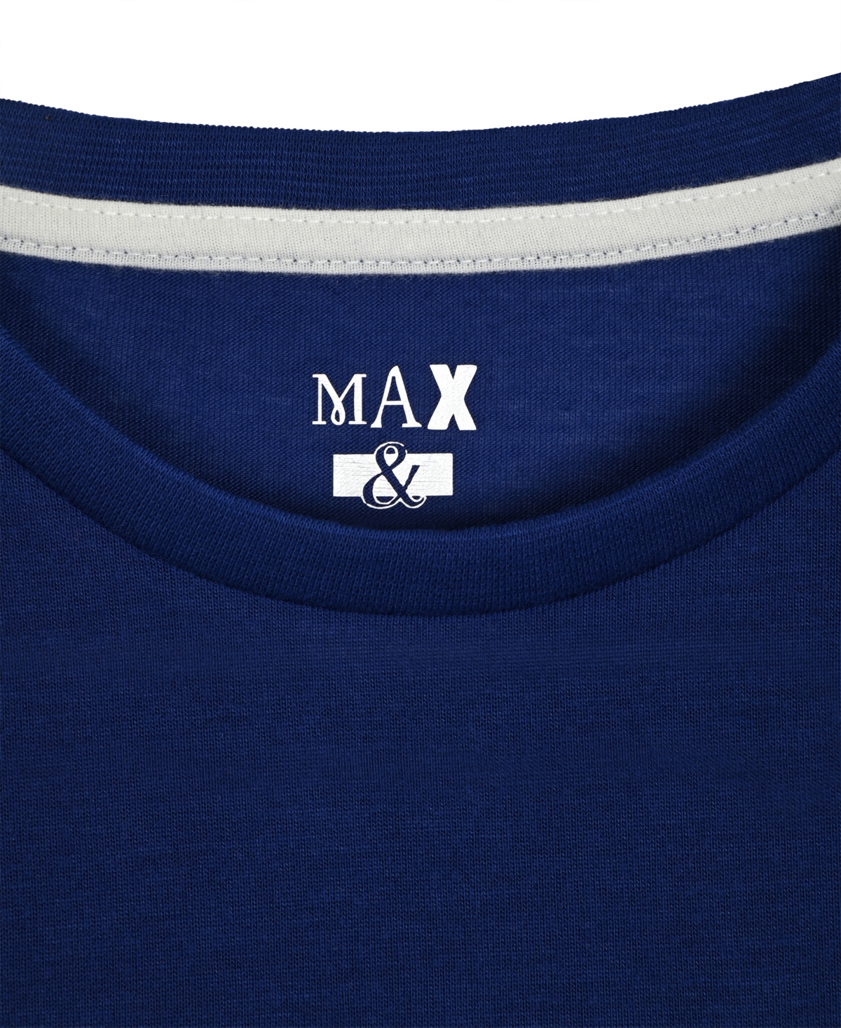 Max & Olivia Little And Big Boys 2-piece Solid Top And Plaid Jogger Pants Set In Blue