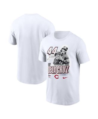 Nike - Men's Elly De La Cruz White Cincinnati Reds 2025 MLB Speedway Classic Player Graphic T-Shirt