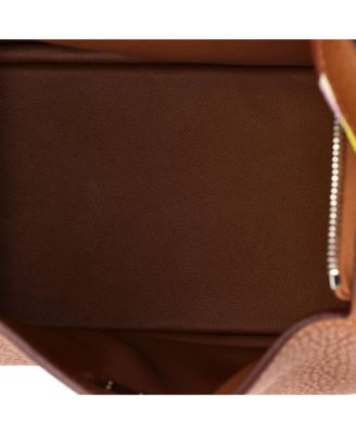 Pre-Owned Hermes Mini Lindy Quadrille Bag Clemence with Canvas