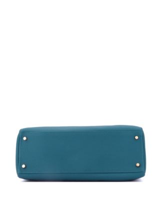 Pre-Owned Hermes Kelly 35 Handbag Blue Togo with Gold Hardware