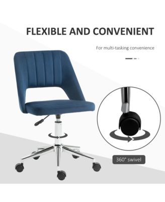 Upholste Mid-Back Home Office Desk Armless Computer Chair