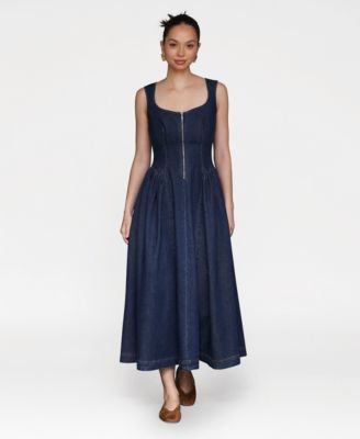 Women's Sweetheart Full Skirt Midi Dress