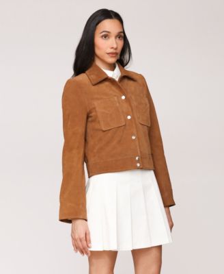 Women's Suede Western Snap Front Fitted Jacket
