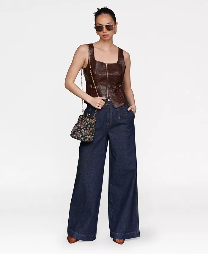 Women's Wide Leg Hollywood Waist Jeans - thumbnail 7