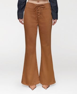 Avec Les Filles Women's Lace-Up Flare Pants - Macy's