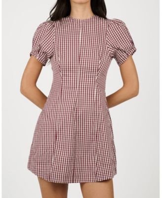 Puff Sleeve Peplum Mini Dress