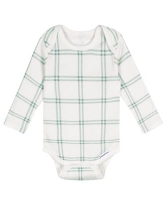 Baby Neutral 5-Pack Long Sleeve Bodysuits, Green Heather, 0-3 Months