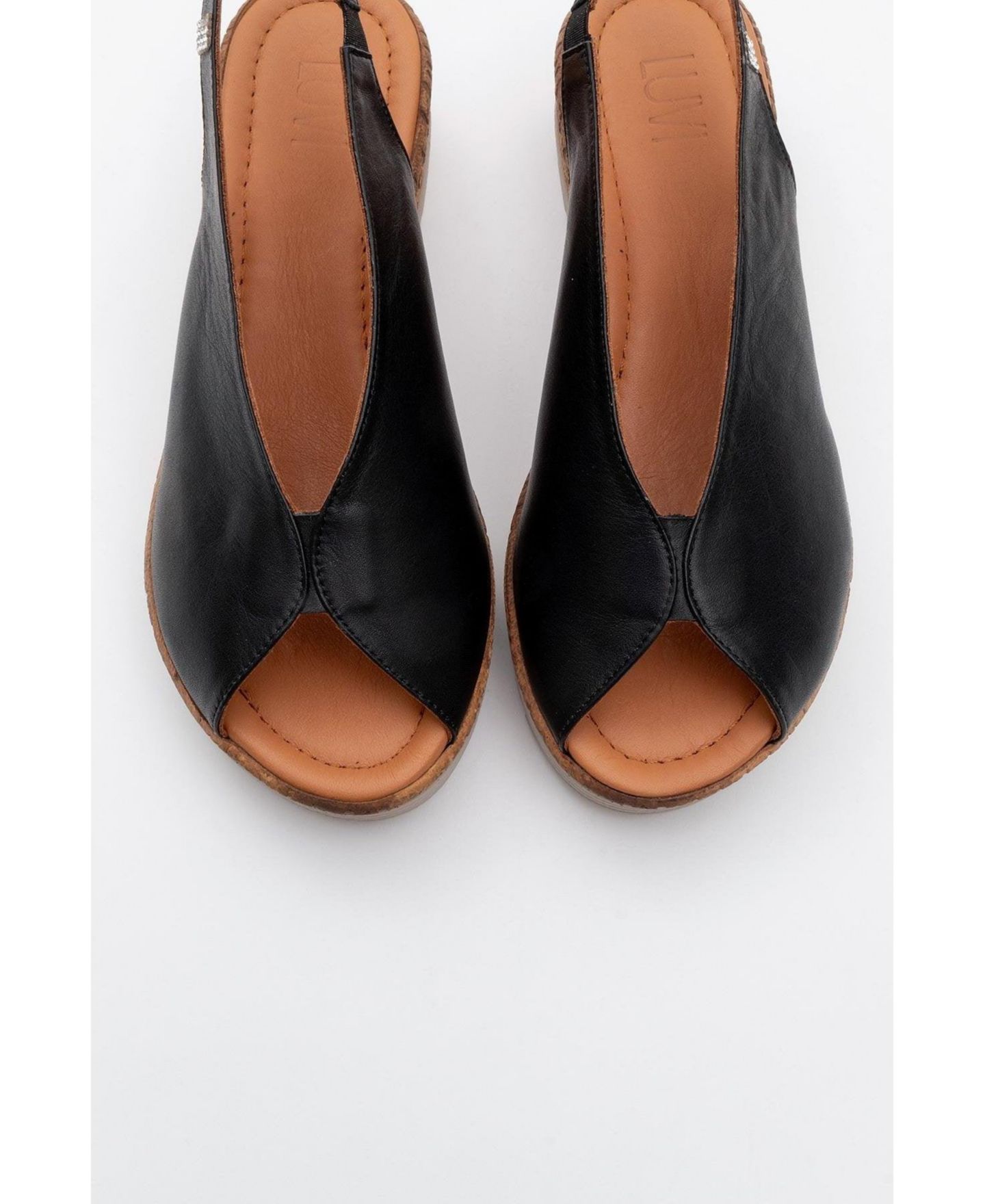 Женские сандалии Forever & Always Shoes Blom Leather Platform Sandal (Women), цвет: Чёрный кожаный — фото 2