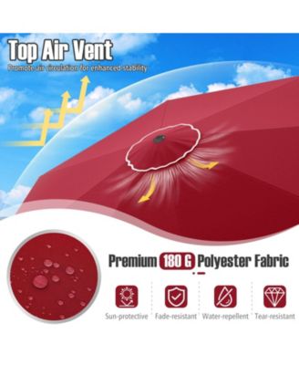 10 Feet Patio Umbrella Outdoor Market Umbrella with Crank Tilt Adjustment