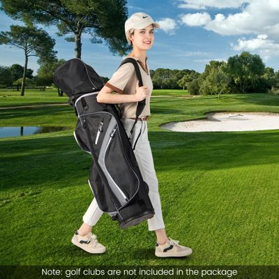 Gray Golf Cart Bag with 14-Way Top Dividers