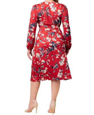 Plus Size Diana Long Sleeve Midi Dress