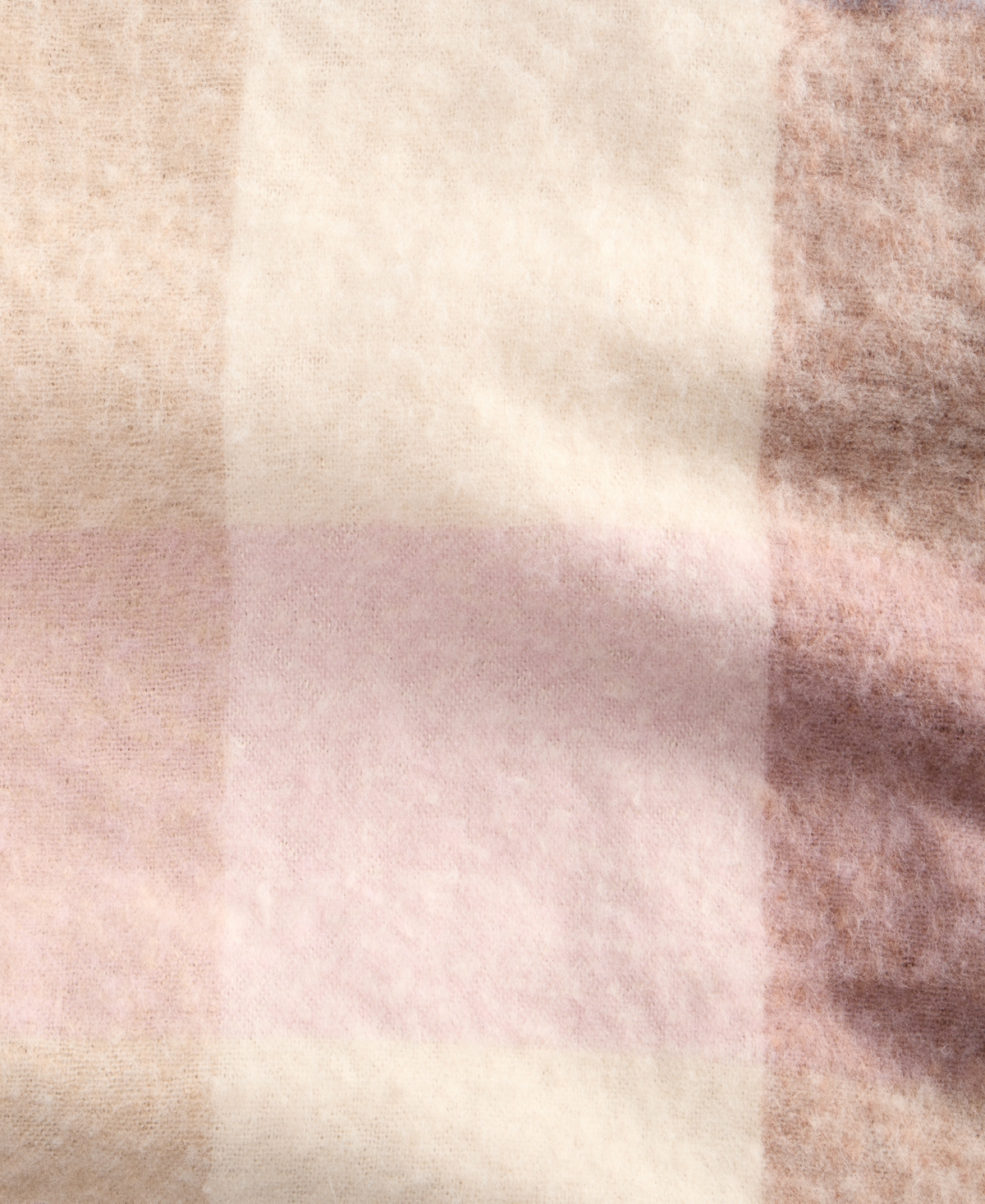 On 34th Brushed Buffalo Plaid Blanket Wrap, Macy's Exclusive In Neutral