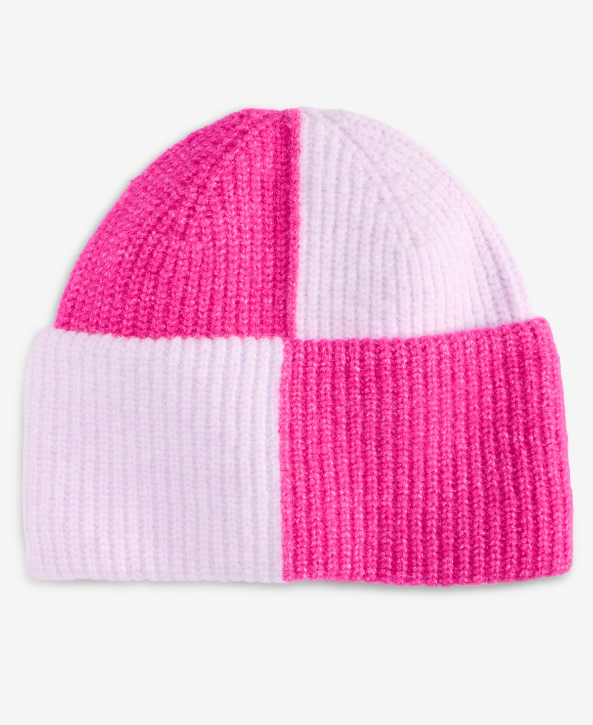 On 34th Brushed Rib Colorblocked Beanie, Macy's Exclusive In Pink